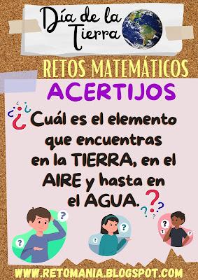 Acertijos, Desafíos matemáticos, Retos matemáticos, Problemas matemáticos, Retos visuales, Retos virales, Juegos mentales, Jeroglíficos, Jeroglíficos con solución, Descubre el número, Tierra, Día de la Tierra, Día Internacional de la Tierra, Buscapalabras, Palabra Oculta, Palabra escondida