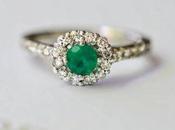 Seúl Anillo Compromiso esmeralda Diamantes