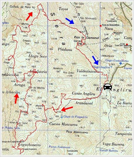 L´Angliru-El Cagachoneiru-Braña Mortera-El Gamonal