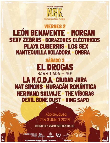 Montgorock 2023: cartel por días