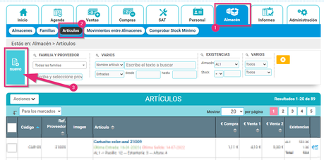 Crear un nuevo artículo en Cloud Gestion Crear un nuevo artículo en Cloud Gestion