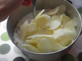 Pudin de manzana y coco