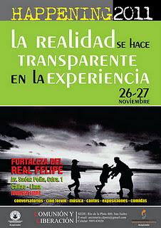 La realidad se hace transparente en la experiencia: HAPPENING 2011, 26-27 NOVIEMBRE