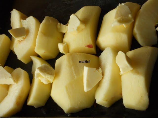 Panceta braseada con batatas