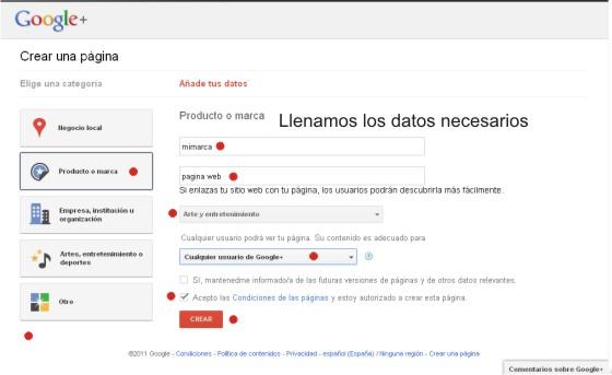 Como crear una pagina para mi empresa o marca en Google Plus