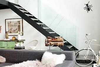 Un loft en dos niveles con muebles vintage - Paperblog