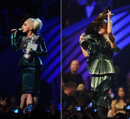 Todos los looks de Lady Gaga en los MTV Europe Awards 2011