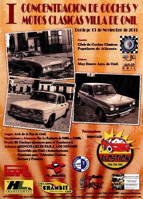 Onil. I Concentración de Coches y Motos Clásicas 