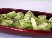 Ensalada pepino hierbabuena, comino aroma azahar.