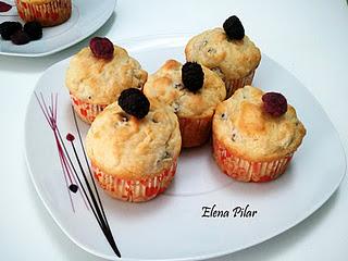 'Muffins' de Arándanos secos