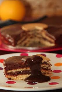 Tarta chocolate y galletas