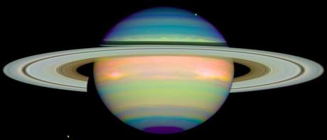 Saturno al infrarrojo.