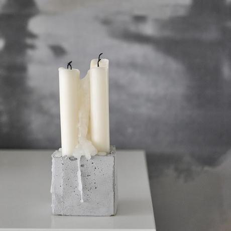 Diy: Velas + base de cemento