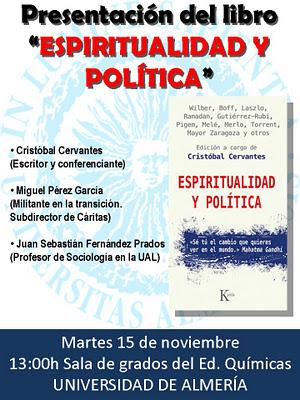 Presentación del #LibroEspiritualidadyPolitica en la Universidad de Almería
