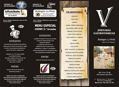 Pilar de la Horadada. V Jornadas Gastronómicas Bodegón La Peña 2011