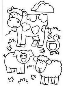 ANIMALES DE GRANJA... DIBUJOS PARA COLOREAR