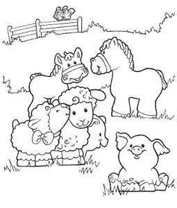 ANIMALES DE GRANJA... DIBUJOS PARA COLOREAR