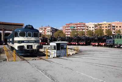 La locomotora 354-001 llega al Museo del Ferrocarril de Cataluña