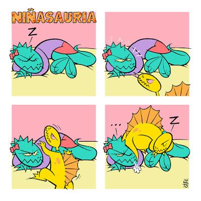 Siesta y mascotas (Niñasauria)