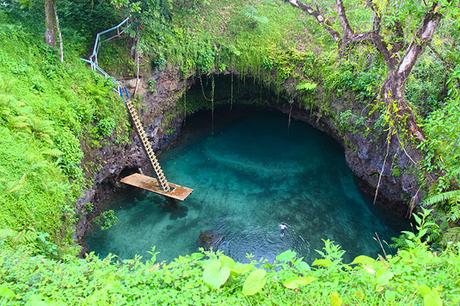 Piscina oceánica: en Sua Ocean Trench, Samoa