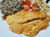 Plato combinado merluza rebozada