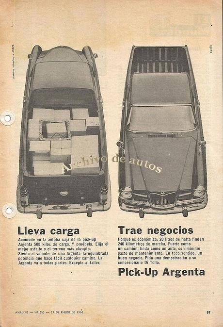 Di Tella Argenta, una camioneta fabricada en Argentina en 1963 Di Tella Argenta, una camioneta fabricada en Argentina en 1963