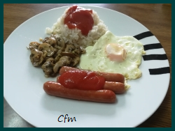 Plato combinado de salchichas