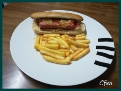 Perrito caliente con bacon