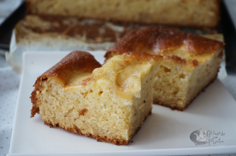 Coca de llanda con manzana Coca de llanda con manzana