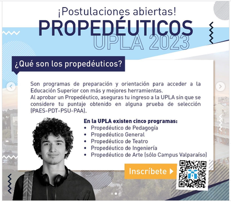 Universidad de Playa Ancha (Chile) invita a postular a sus Propedéuticos 2023.