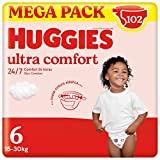 Huggies Ulltra Comfort Pañal para bebé con Disney Talla 6 (15-30 kg), 3 packs x 34 pañales, Total...
