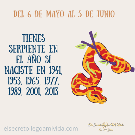 Mayo mes de la Serpiente 🐍