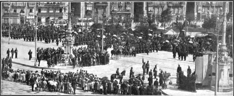 8 de mayo de 1912:Jura de Bandera en la Avenida de Alfonso XIII