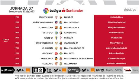 LaLiga publica los horarios de las dos últimas jornadas en horario unificado
