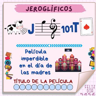 Reto matemático, Desafío matemático, Problema matemático, Problemas de ingenio, Retos visuales, Jeroglíficos, Jeroglíficos escolares, Jeroglíficos con solución, Mamá, Día de las madres