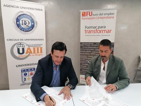 Formación Universitaria formaliza el convenio de cátedras Universitarias del Círculo de Universidades Hispanoamericanas UAIII Alfonso III el Magno