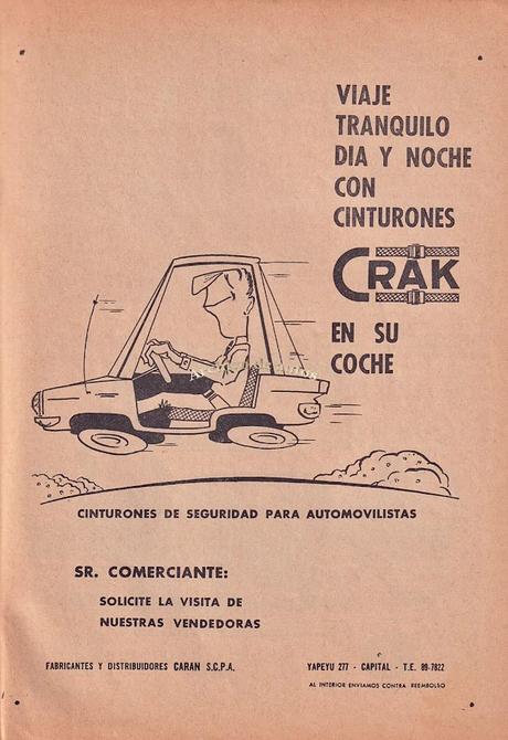 Crak, una marca de cinturones de seguridad del año 1963
