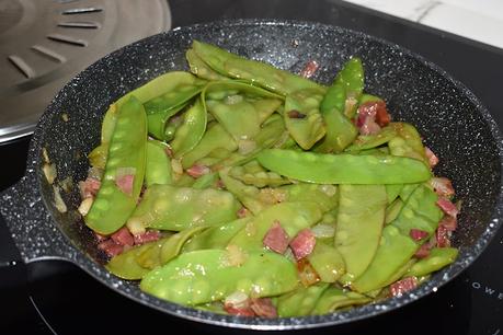 Tirabeques con Jamón