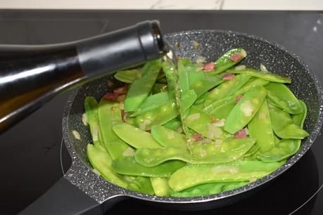 Tirabeques con Jamón