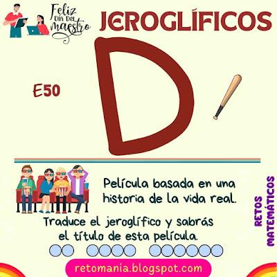 JEROGLÍFICOS Desafío matemático, Reto matemático, Problema matemático, Acertijo visual, Reto visual, Jeroglíficos, Jeroglíficos con solución, Día del Profesor