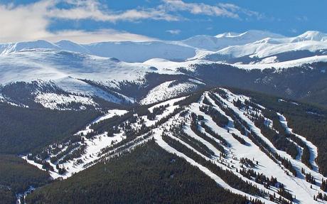 Vista aérea de la zona de esquí de Cooper