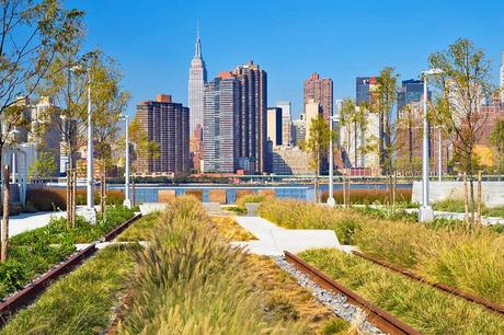 Horizonte de la ciudad de Nueva York desde Gantry Plaza State Park
