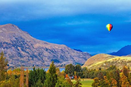 Globo de aire caliente cerca de Queenstown
