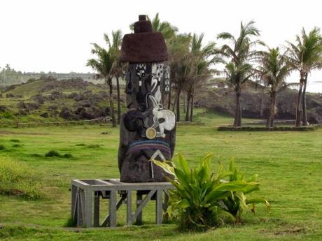 Los moai de cemento. Rapa nui