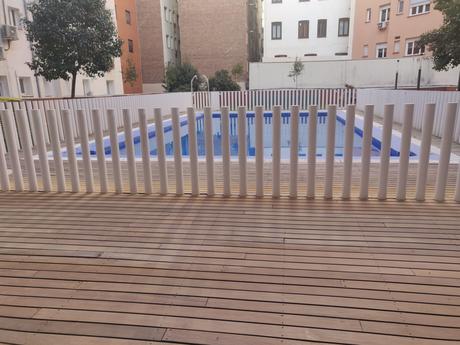 Tarima Exterior IPE Piscina - Lijado, reparación y aceitado