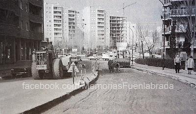 Calle Castilla la Vieja en obras en 1990