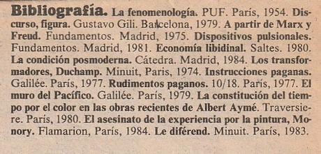 ESPECIAL LYOTARD (1986)