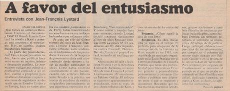 ESPECIAL LYOTARD (1986)