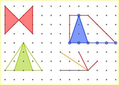 Geoplano . Creando figuras geométricas