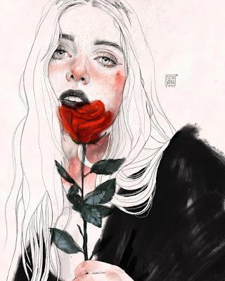 LA ROSA LLORA SU PENA.